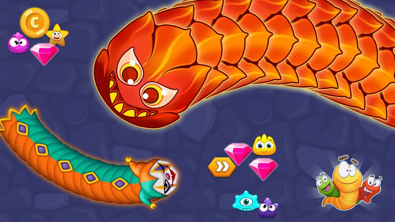 Worm Hunt - Snake game iO zone screenshot 1