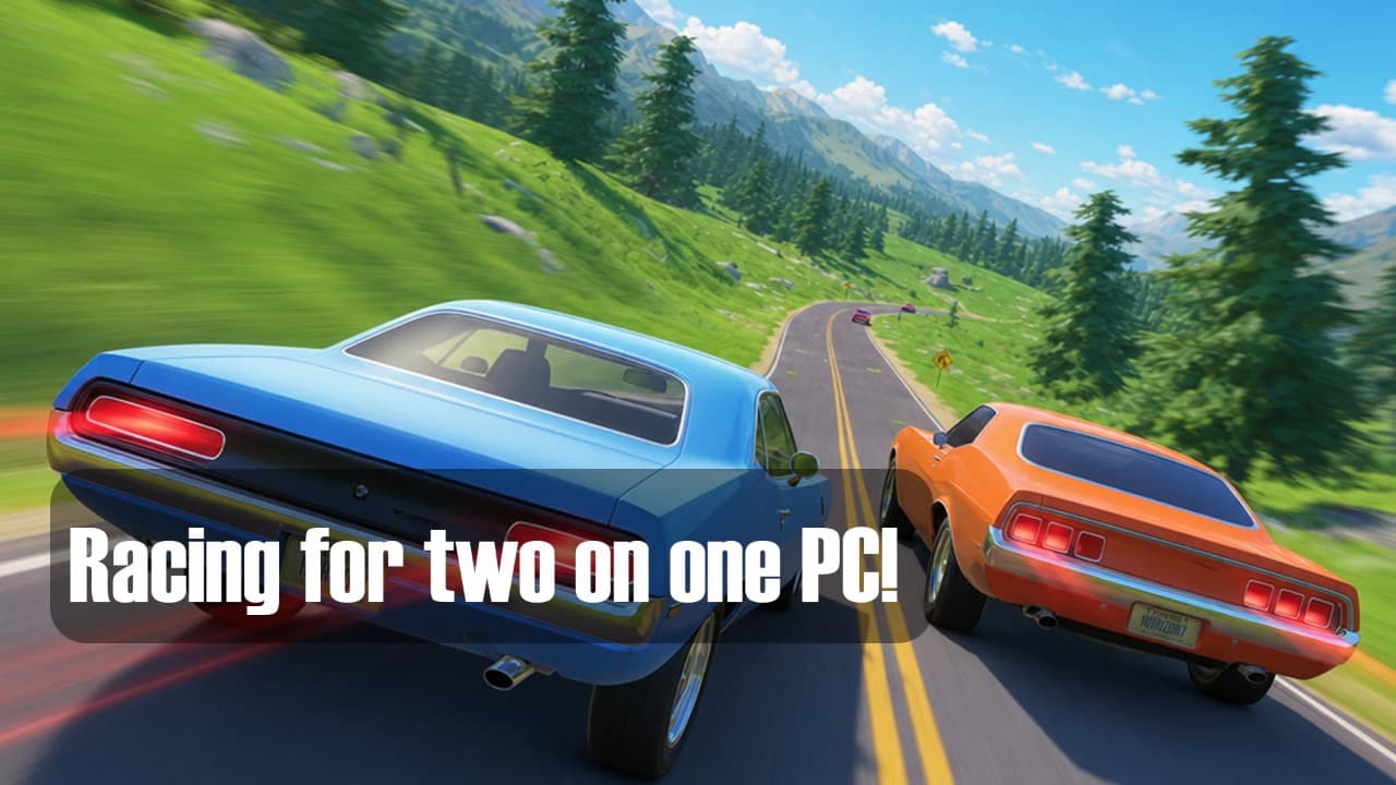 Racing for two on one PC! screenshot 1