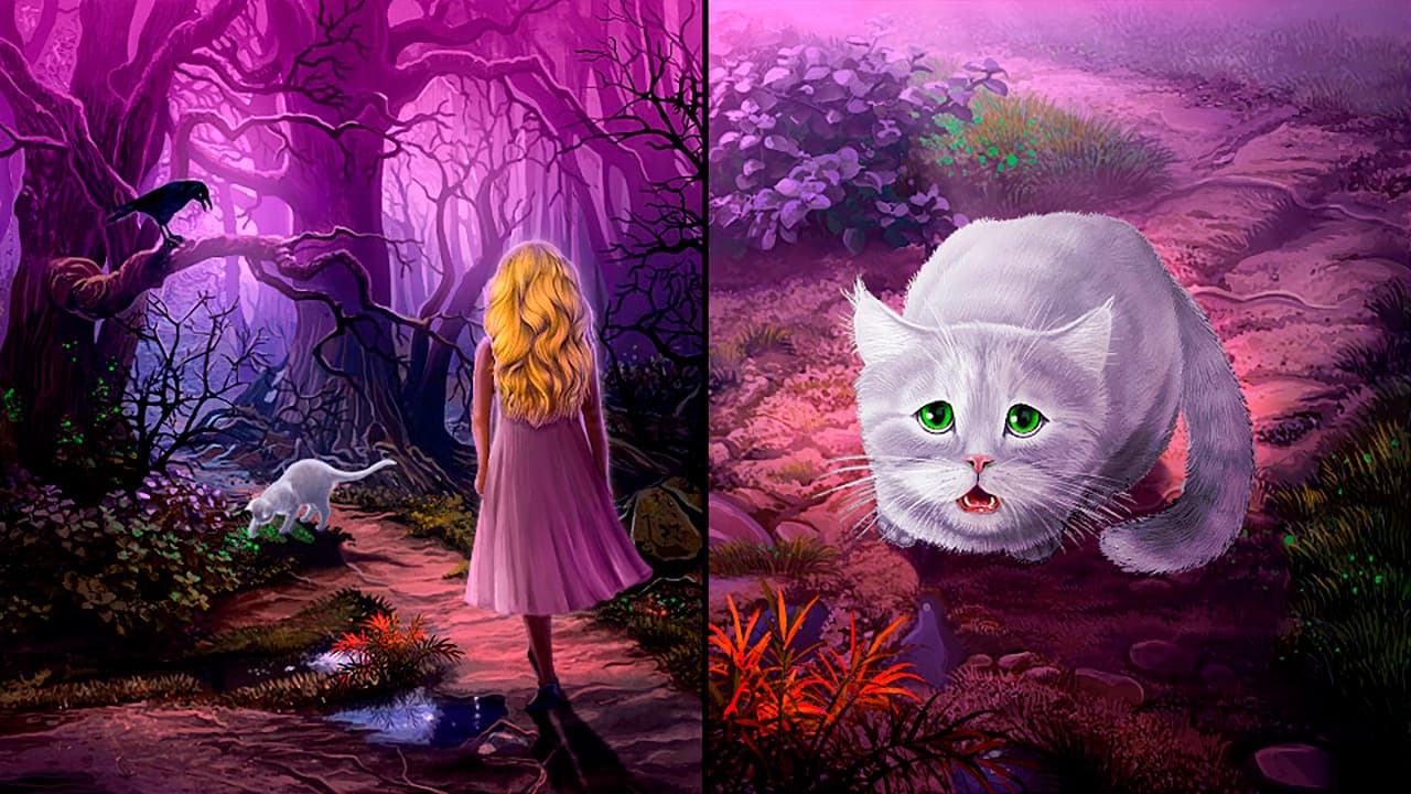 Hidden Object - Girl and Cat screenshot 1