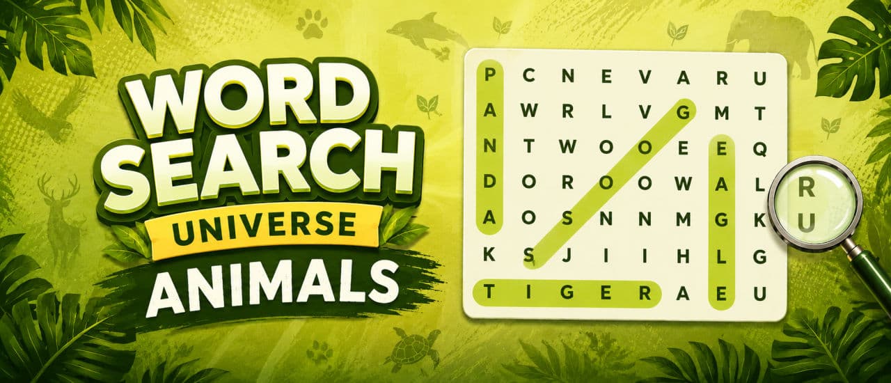 Word Search Universe Animals