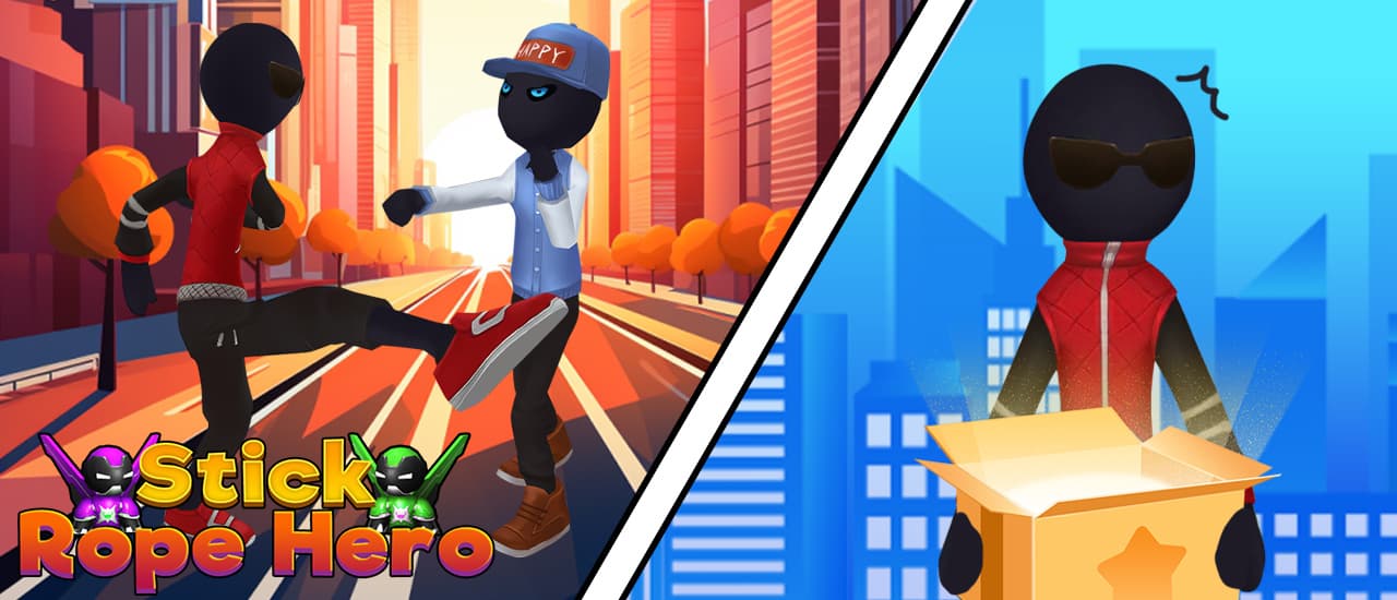 Stick Rope Hero